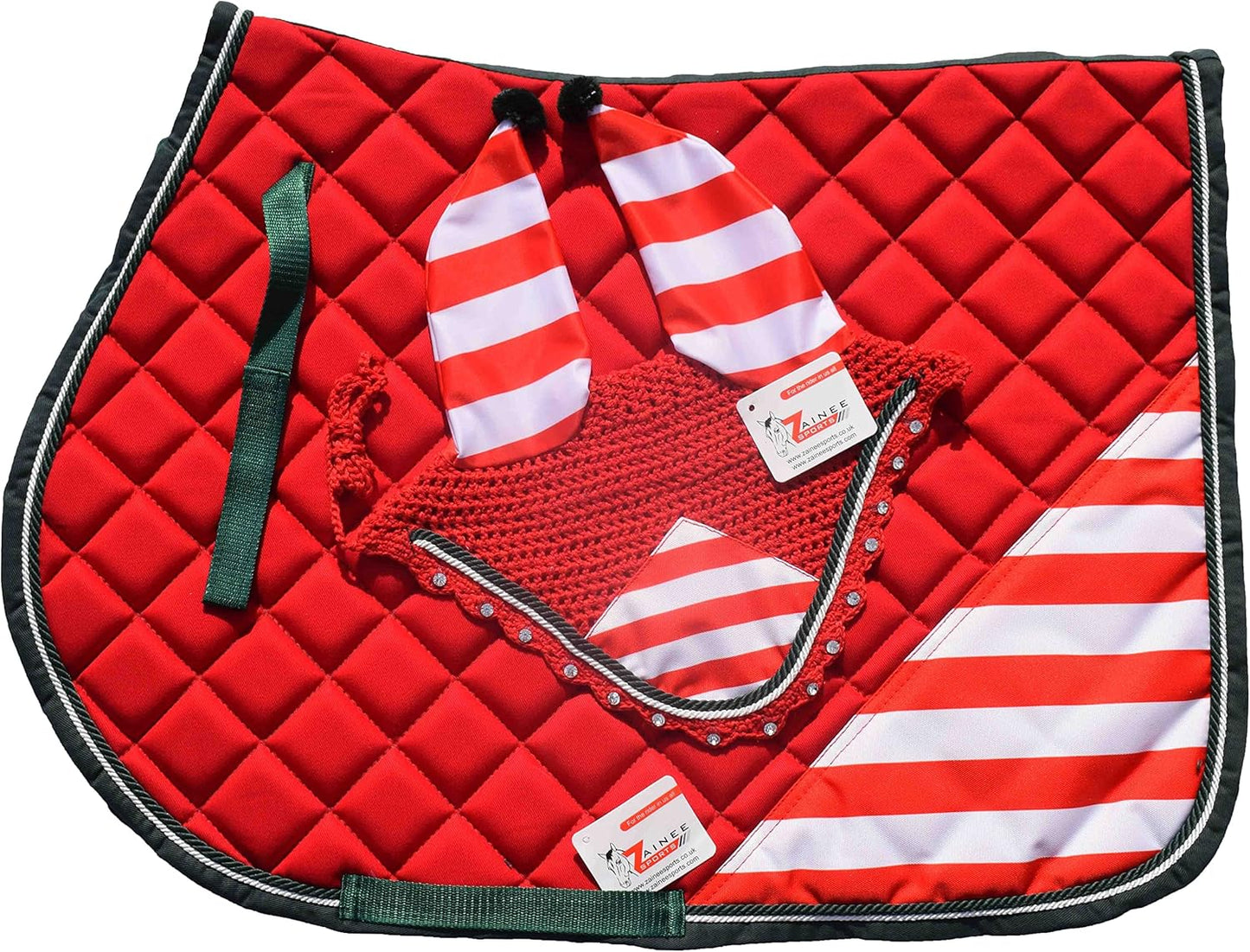 Christmas Grinch Snowman ELF All Purpose English Saddle Pad | Horse Riding Pad | Fly Bonnet | Horse Riding Equestrian Saddle Pad